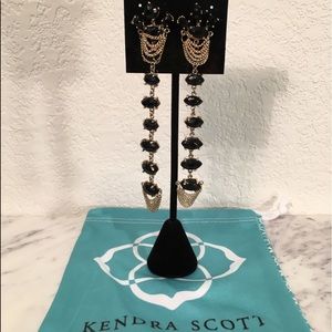KENDRA SCOTT Chain Earrings, Gold/Black